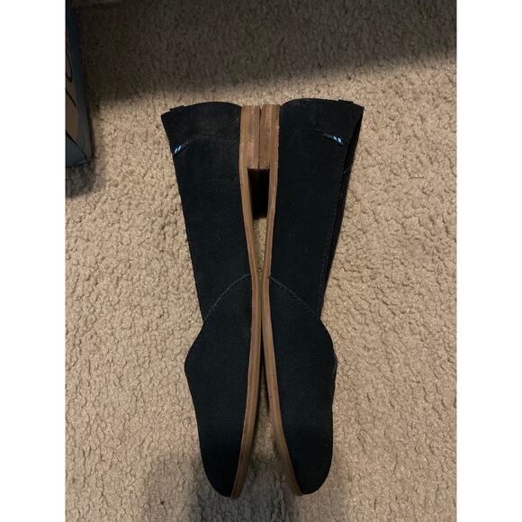 Toms Women’s Shoe Size 6.5 black suede Julie flats - Picture 3 of 5